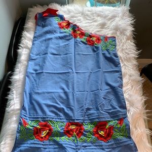 Hand Embroidered, one shoulder tunic